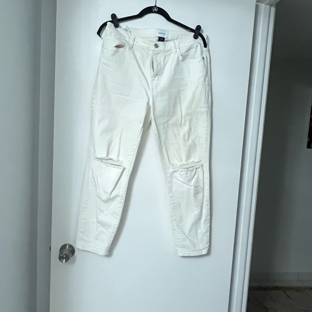 Current/Elliott Cream Denim Pants